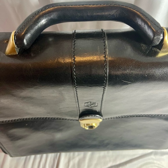 Leather Briefcase In Pell Leather Toiletry Bag Genuine Leather